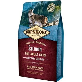 Carnilove salmon for adult cats – sensitive & long hair 2 kg (8595602512287)