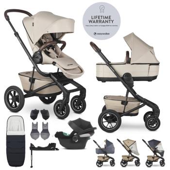 EASYWALKER Kočík kombinovaný Jimmey Explore Pearl Taupe AIR + CYBEX Aton B2 i-Size + základňa