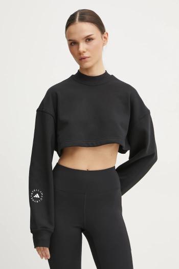 Tepláková mikina adidas by Stella McCartney TrueCasuals čierna farba, jednofarebná, IJ0565
