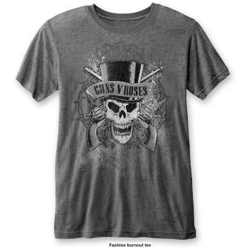 Guns N’ Roses tričko Faded Skull Šedá XXL