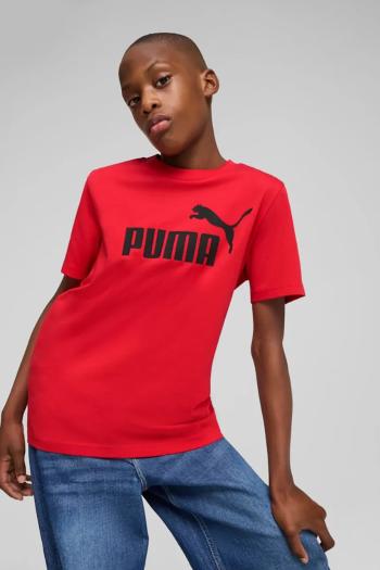 Detské bavlnené tričko Puma ESS No. 1 Logo Tee červená farba, s potlačou, 684906