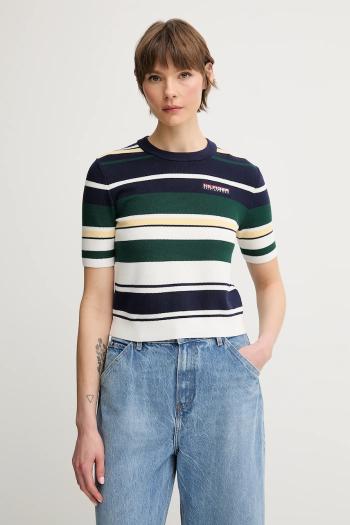 Tričko Tommy Hilfiger SAILING dámske, tmavomodrá farba, WW0WW45596