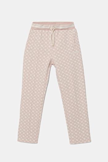 Detské tepláky Guess ružová farba, vzorovaná, J5YQ34 KB212
