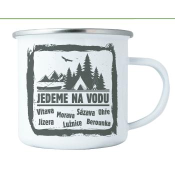 Bohemia Gifts Plechový hrnček - Jedeme na vodu, 350 ml