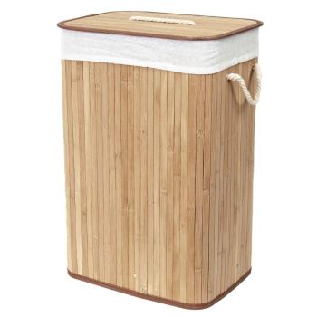 Compactor Kôš na špinavú bielizeň Bamboo hranatý, prírodná