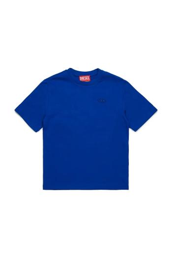 Detské bavlnené tričko Diesel TBOGGYMEGOVALD OVER T-SHIRT biela farba, s potlačou, J02276