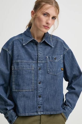 Rifľová košeľa G-Star Raw dámska, regular, s klasickým golierom, D25516-D539