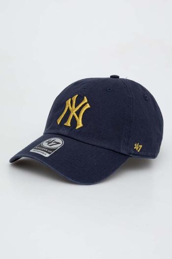 Bavlnená šiltovka 47 brand MLB Los Angeles Dodgers MLB New York Yankees tmavomodrá farba, s nášivkou