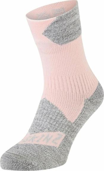 Sealskinz Bircham Waterproof All Weather Ankle Length Sock Rose/Grey Marl L Cyklo ponožky