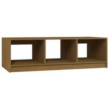 SHUMEE Konferenčný stolík medovo hnedý 110 × 50 × 34 cm masívna borovica, 809915