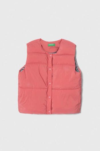 Detská vesta United Colors of Benetton ružová farba
