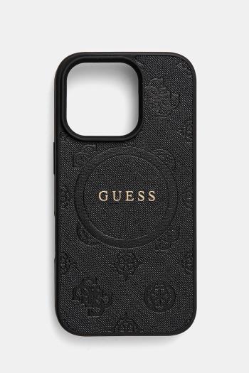 Puzdro na mobil Guess iPhone 16 Pro 6.3 čierna farba, GUHMP16LPSAPSMEK