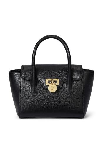 Kožená kabelka Lauren Ralph Lauren čierna farba, 431969349