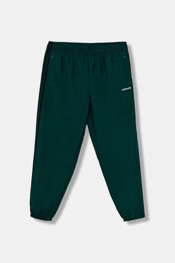 Tepláky adidas Originals Brushed WVN zelená farba, s nášivkou, JX3079