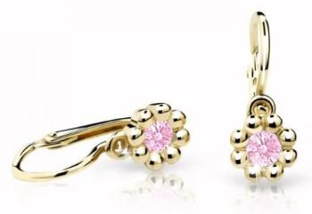 Cutie Jewellery Zlaté detské náušnice C2030-10-X-1 ružová
