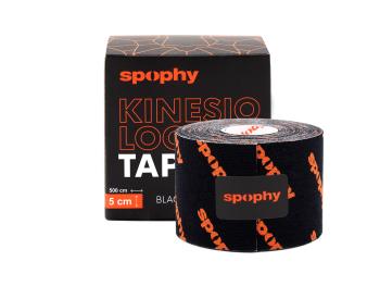 SPOPHY Kinesiology Tape Black, tejpovací páska černá, 5 cm x 5 m