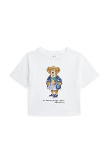 Detské bavlnené tričko Polo Ralph Lauren biela farba, 312965155001