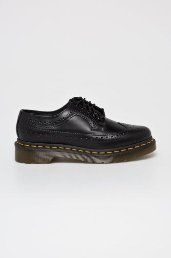 Poltopánky Dr. Martens 3989 čierna farba, na plochom podpätku, 22210001