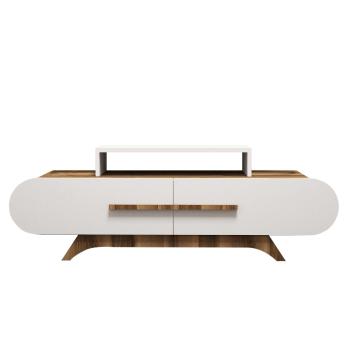 TV stolík Rose Walnut White