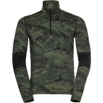 Odlo M BL TOP TURTLE NECK WHISTLER Pánské funkční triko, tmavě zelená, velikost