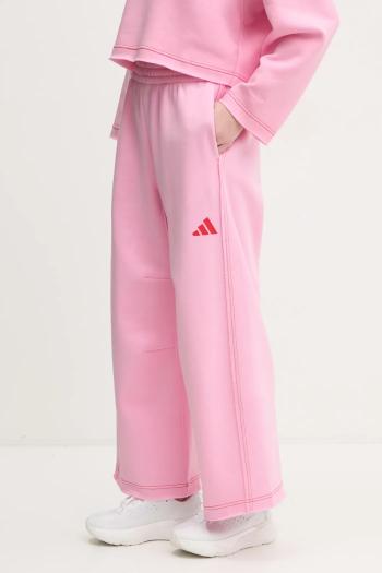 Tepláky adidas ALL SZN Graphic dámske, ružová farba, jednofarebné, JJ4533