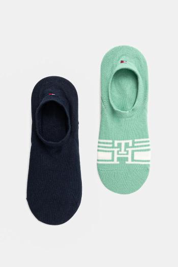 Ponožky Tommy Hilfiger 2-pak pánske, zelená farba, 701232940