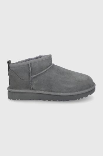 Semišové snehule UGG Classic Ultra Mini šedá farba, 1116109.GREY