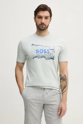 Bavlnené tričko BOSS Orange pánske, s potlačou, 50539186