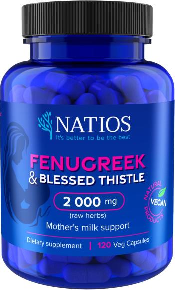 NATIOS Fenugreek & Blessed Thistle 2000 mg 120 kapsúl