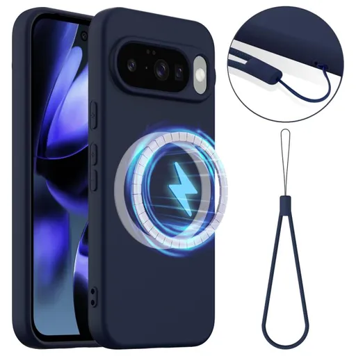 RUBBER MAGSAFE Silikónový kryt pre Google Pixel 10 / Google Pixel 10 Pro modrý