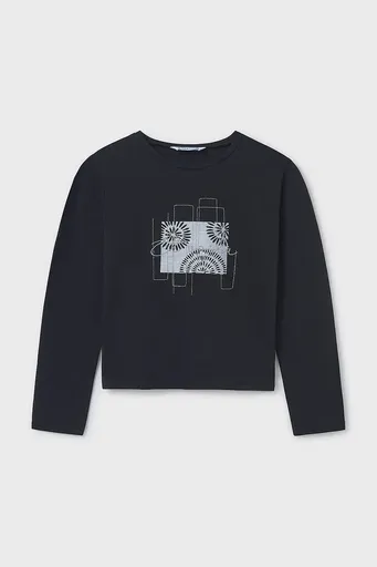 Detská bavlnená košeľa s dlhým rukávom Mayoral