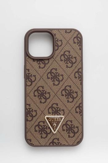 Puzdro na mobil Guess iPhone 15 6.1 hnedá farba