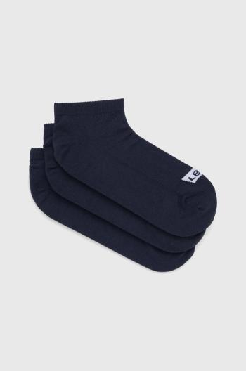 Ponožky Levi's 3-pak tmavomodrá farba