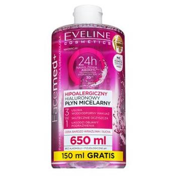 Eveline FaceMed+ Cleansing Micellar Water odličovacia micelárna voda pre všetky typy pleti 650 ml