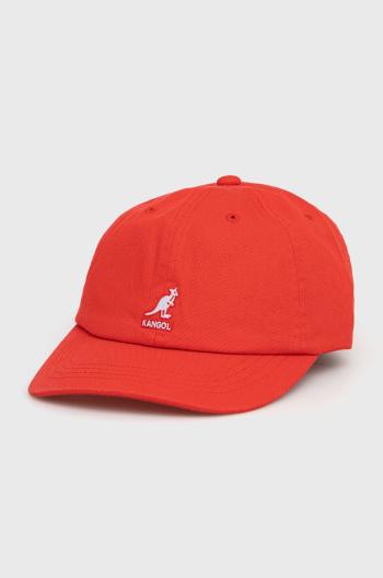 Bavlnená čiapka Kangol K5165HT.CG637-CG637, červená farba, s nášivkou