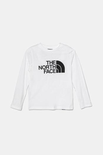 Detské tričko s dlhým rukávom The North Face EASL/S TEE biela farba, NF0A89J2FN41