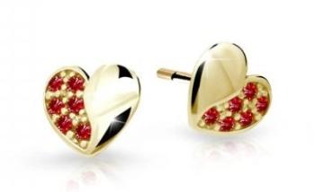 Cutie Jewellery Detské náušnice zo žltého zlata C2160-30-X-1 červená