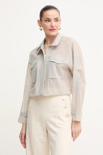 Bunda Pinko šedá farba, prechodná, 104845 A2EK