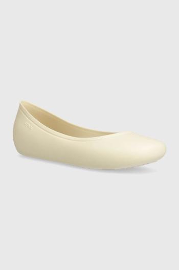Baleríny Crocs Brooklyn Flat béžová farba, 209384