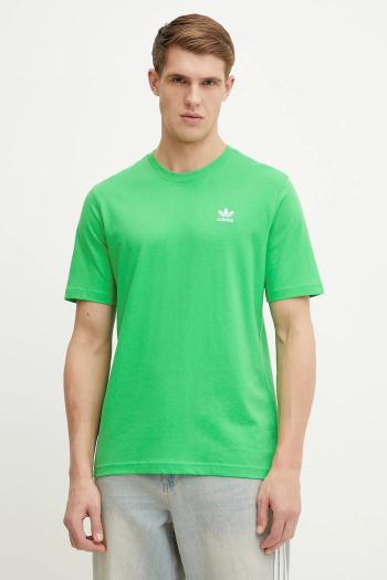 Bavlnené tričko adidas Originals Trefoil pánske, zelená farba, jednofarebné, JN0235