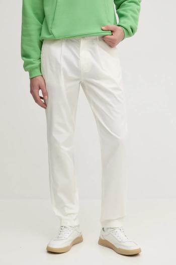 Nohavice Tommy Hilfiger pánske, béžová farba, rovné, MW0MW38796