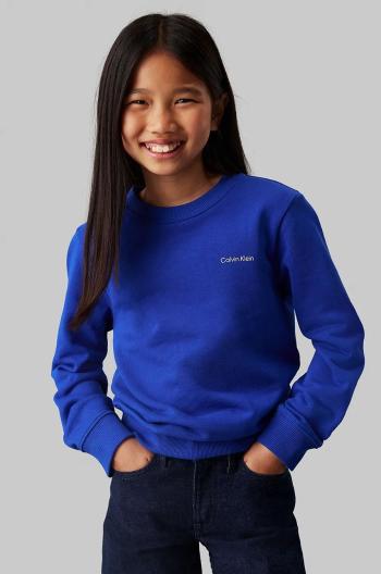 Detská bavlnená mikina Calvin Klein Jeans jednofarebná, IU0IU00686