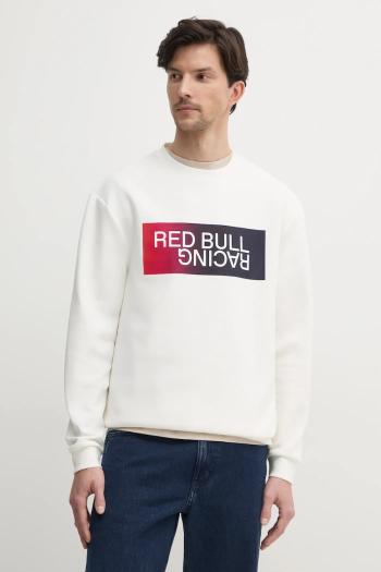 Mikina Red Bull Racing x Pepe Jeans OMBRE LOGO CREW pánska, béžová farba, s potlačou, RM580012
