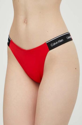 Plavkové nohavičky Calvin Klein červená farba, KW0KW02430