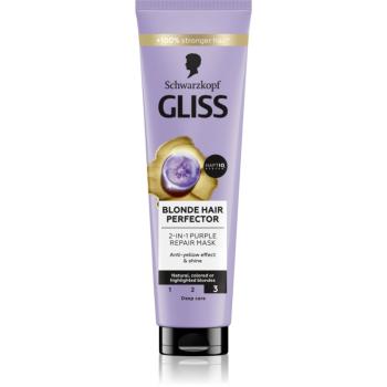 Schwarzkopf Gliss Blonde Hair Perfector regeneračná maska na vlasy pre zosvetlené alebo melírované vlasy 150 ml