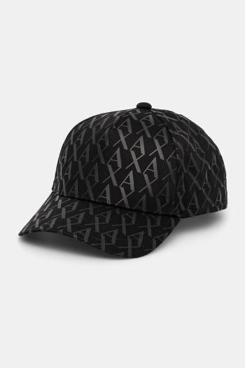 Bavlnená šiltovka Armani Exchange čierna farba, vzorovaná, 954229 CC813