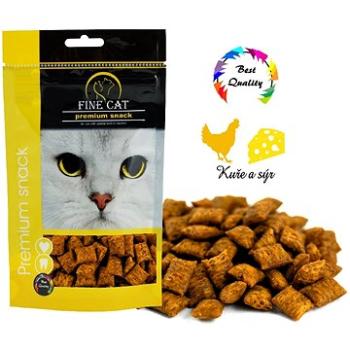 FINE CAT Plnené vankúšiky KURACIE SO SYROM 80 g (8595657303090)