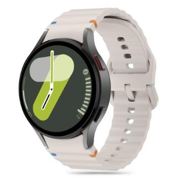 Tech-Protect Silicone Sport remienok na Samsung Galaxy Watch 4 / 5 / 5 Pro / 6 / 7 / FE, starlight