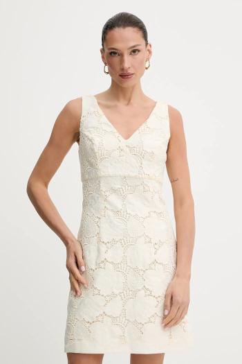 Šaty Guess VEGA béžová farba, mini, priliehavé, W5GK72 WH6I0