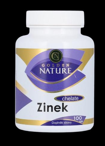 GOLDEN NATURE Zinok Chelate 100 kapsúl